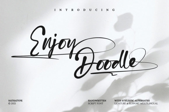Enjoy Doodle: A Stylish Script Font for Editorial Design